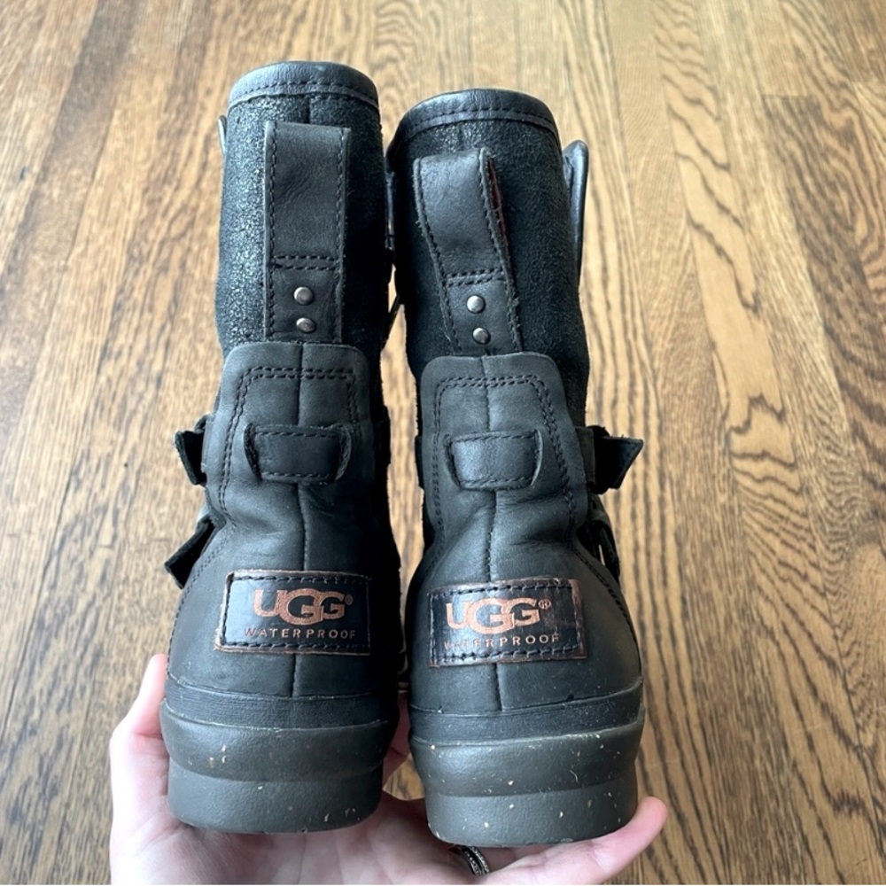 UGG Simmens Moto Leather Waterproof Boots